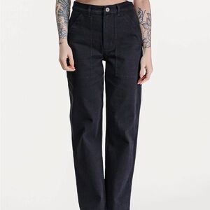 Black Straight Leg Pants with Classic Silhouette